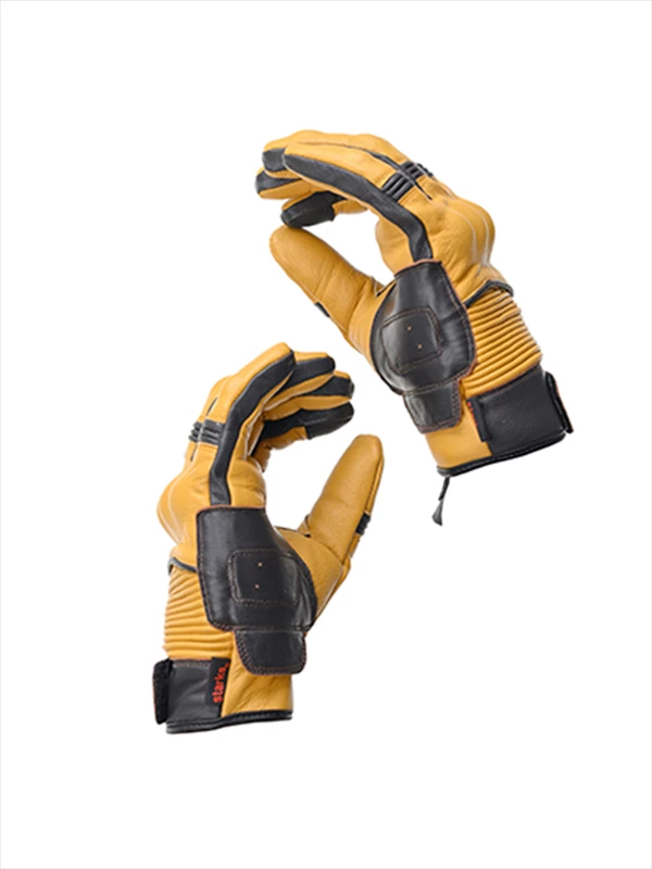 Мотоперчатки кожаные Alfard жёлтые