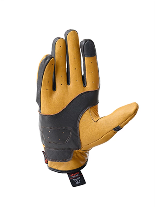 Мотоперчатки кожаные Alfard жёлтые