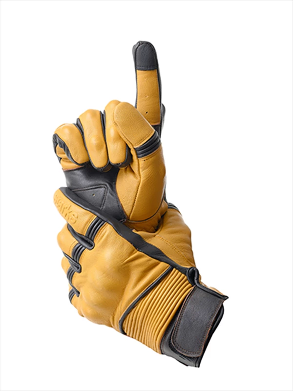 Мотоперчатки кожаные Alfard жёлтые
