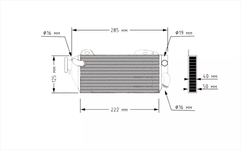 Радиатор охлаждения Suzuki RMZ250 10-13 17710-49H02 правая половина
