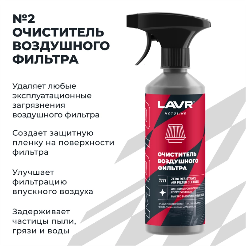 Набор для обслуживания фильтра нулевого сопротивления LAVR MOTOLINE 335/500мл
