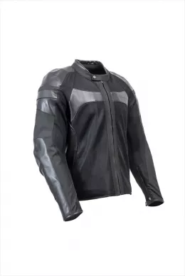 Мотокуртка Hyperlook Monza кожаная чёрная