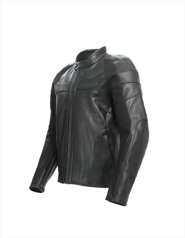 Мотокуртка Hyperlook TheGrom кожаная чёрная