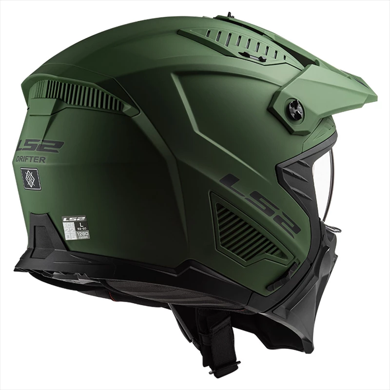 Мотошлем OF606 DRIFTER зеленый матовый