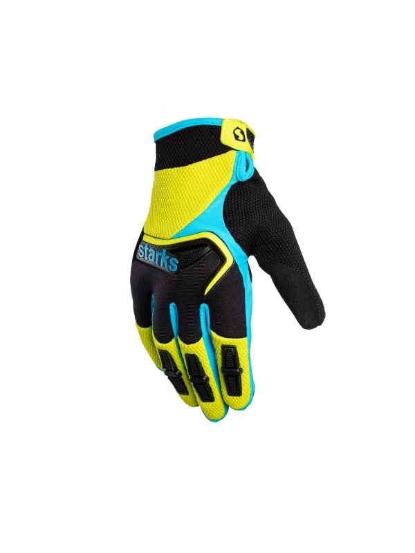 Мотоперчатки детские Phoenix Kids Голубой/Лайм