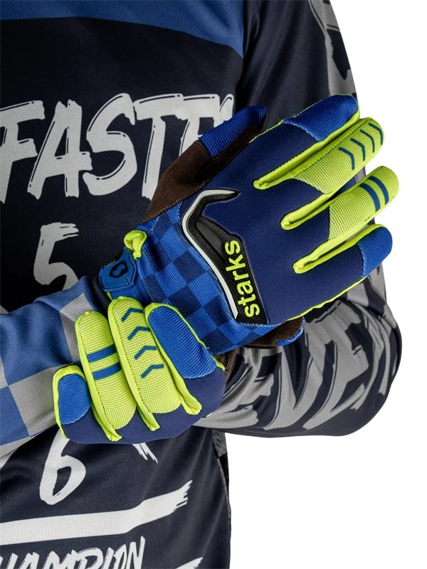 Мотоперчатки Phoenix V3 Синий/Hi-Viz