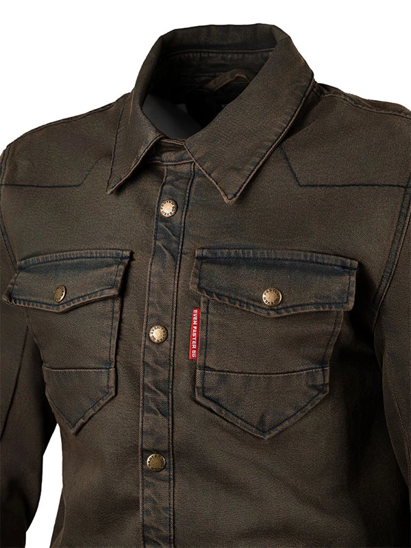 Моторубашка EF56 FIGHTER EVO CORDURA DENIM Хаки