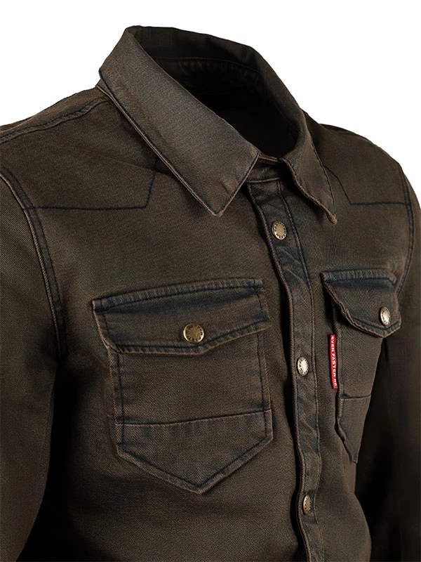 Моторубашка EF56 FIGHTER EVO CORDURA DENIM Хаки