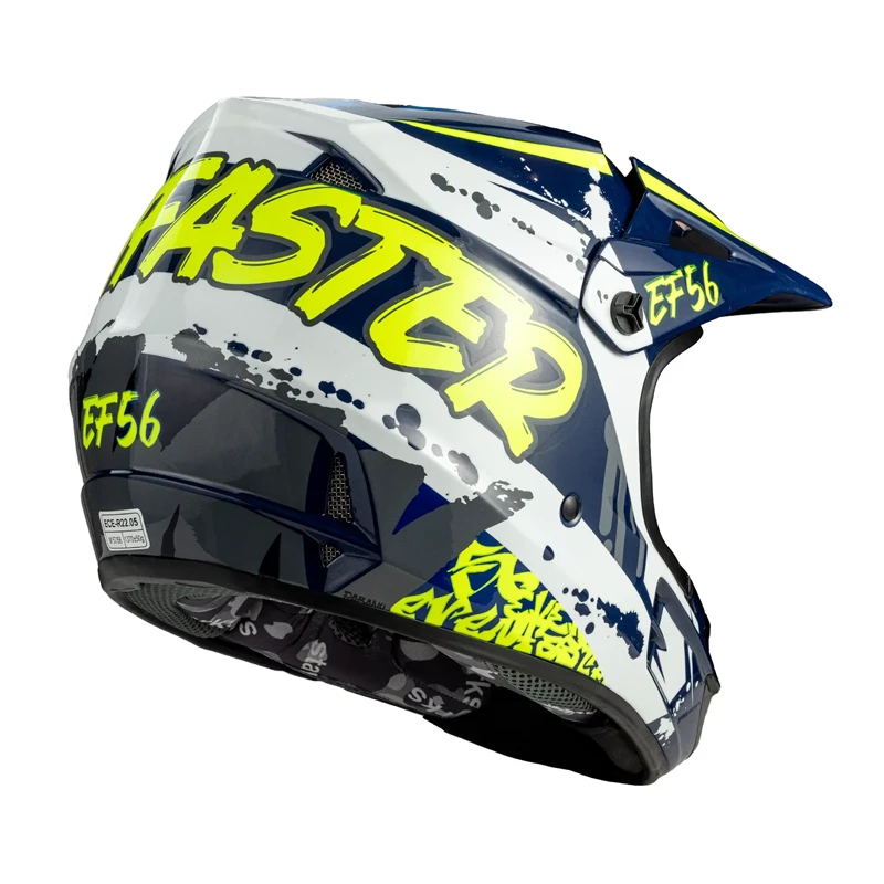 Мотошлем EF56 Base MX сине-белый-HiViz