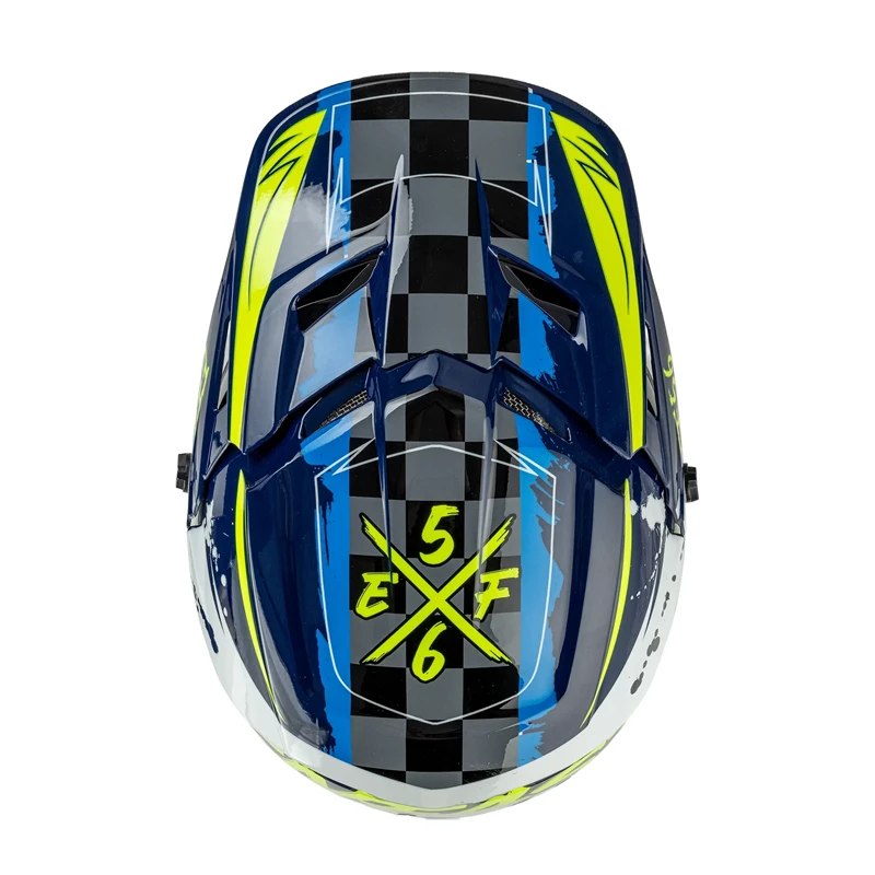 Мотошлем EF56 Base MX сине-белый-HiViz