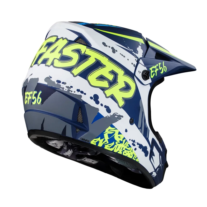 Мотошлем EF56 Base MX сине-белый-HiViz матовый