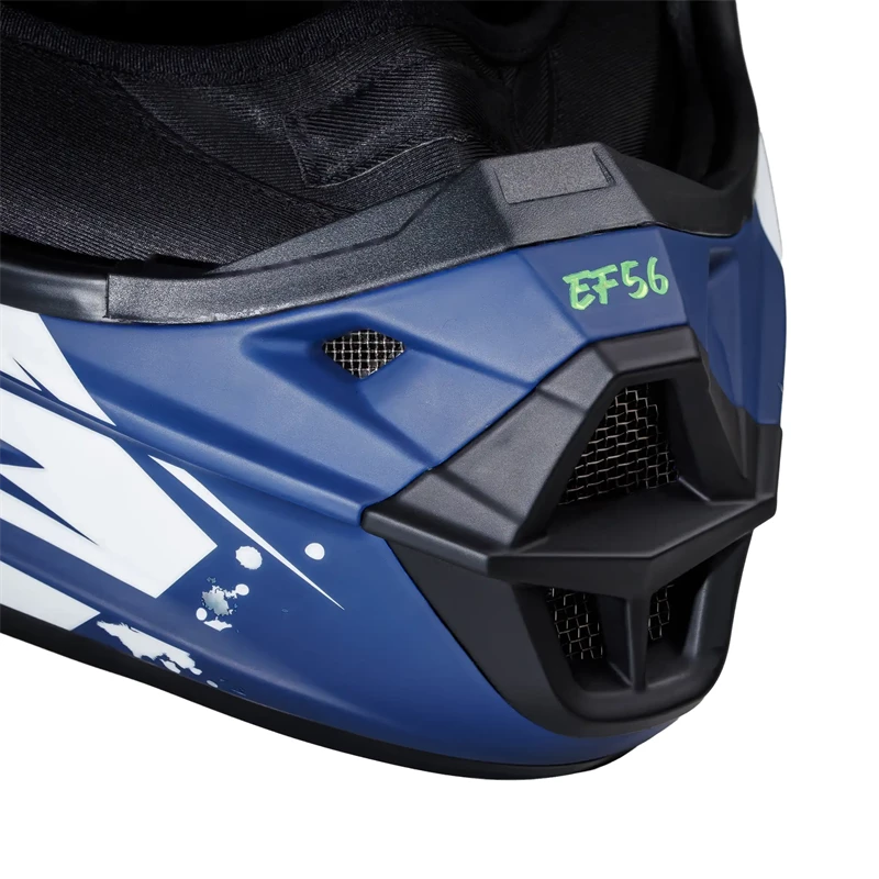 Мотошлем EF56 Base MX сине-белый-HiViz матовый