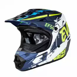 Мотошлем EF56 Base MX сине-белый-HiViz матовый