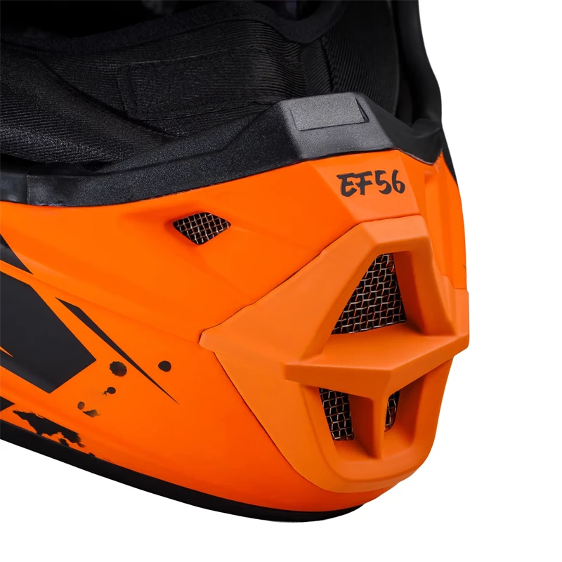 Мотошлем EF56 Base MX оранжево-чёрный матовый