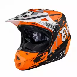 Мотошлем EF56 Base MX оранжево-чёрный матовый