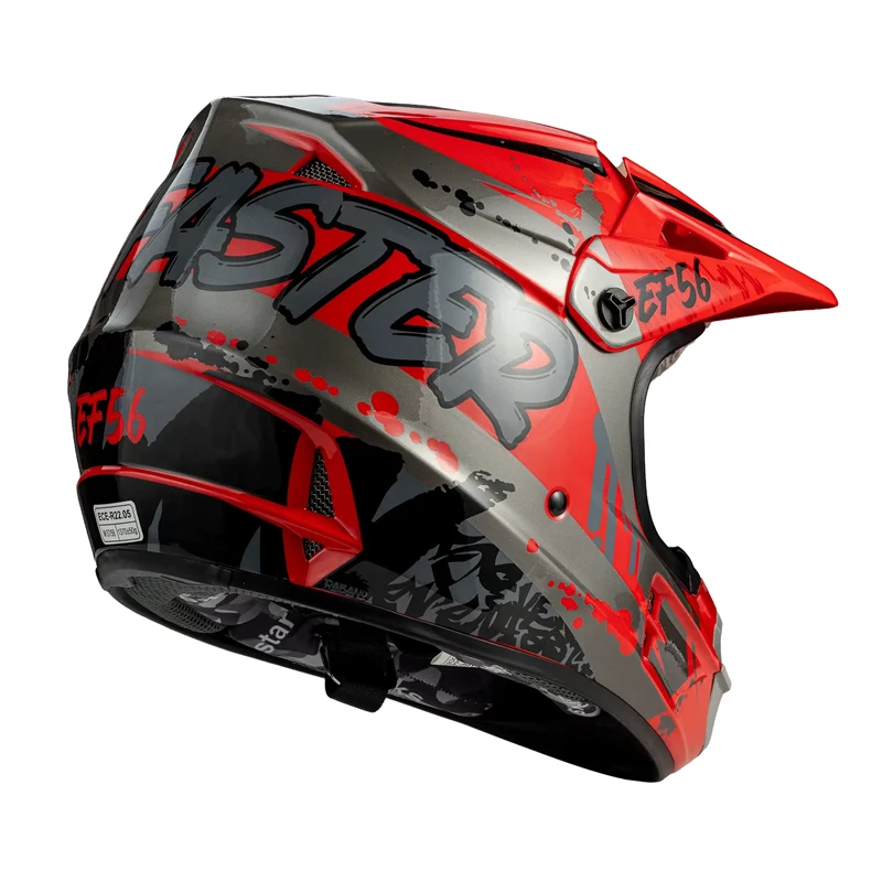 Мотошлем EF56 Base MX красно-серый