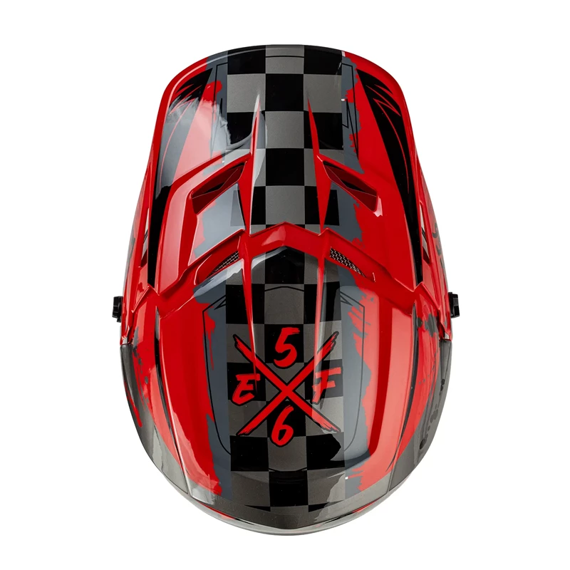 Мотошлем EF56 Base MX красно-серый