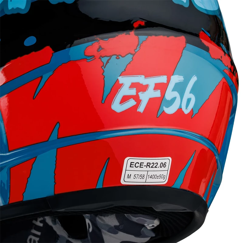 Мотошлем EF56 Base MX бирюзовый