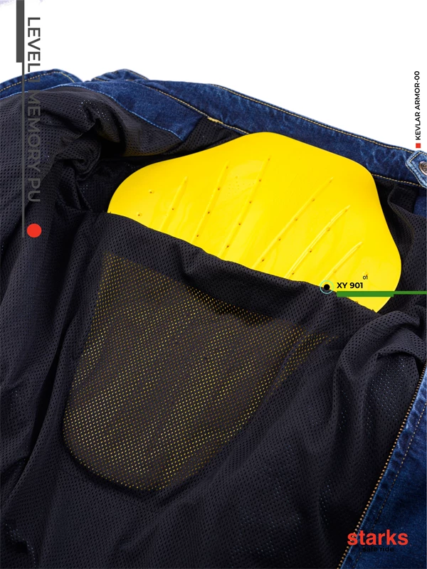 Защитная вставка спины LEVEL 1 MEMORY PU жёлтая