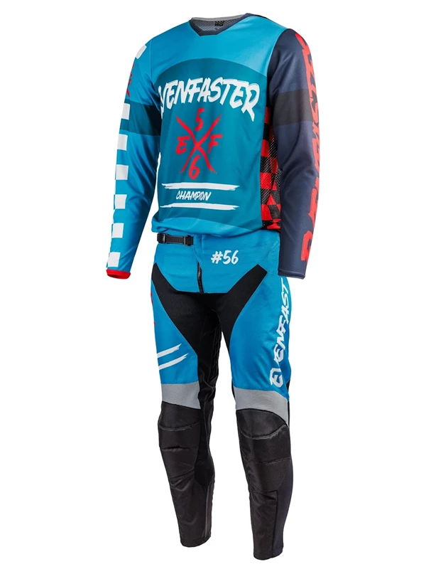 Мотоштаны STARKS EF56 Base Бирюзовый/Красный