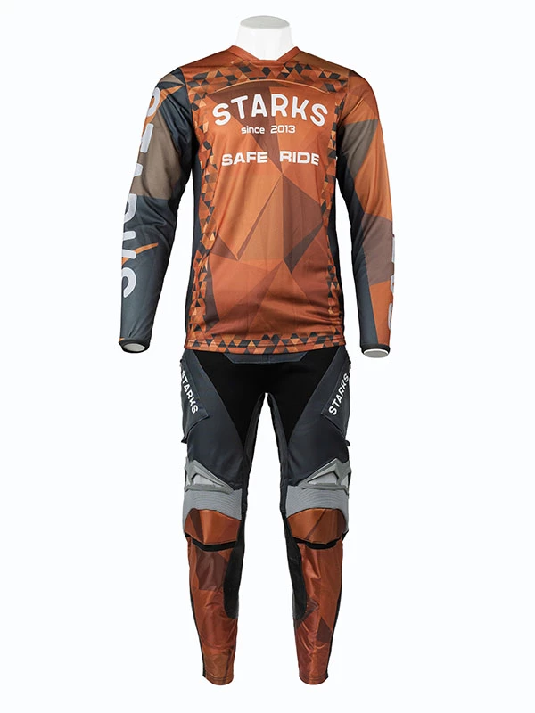 Мотоштаны STARKS Enduro PRO 2.0 Forest/Оранжевый