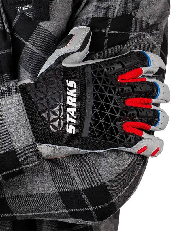 Мотоперчатки кожаные CENTAVR Чёрный/Серый/Hi-Viz