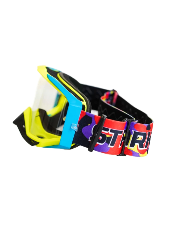 Мотоочки кроссовые №101 Lime/Blue