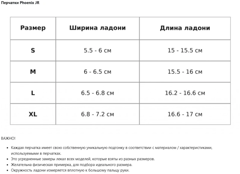Мотоперчатки детские Phoenix Kids Чёрный/Серый