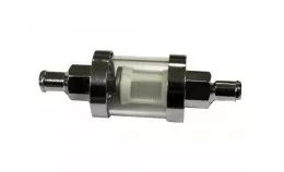 Фильтр топливный хромированный D=28mm, L=60mm, 8mm