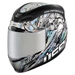 Мотошлем ICON Airframe PRO Mechanica серебристый