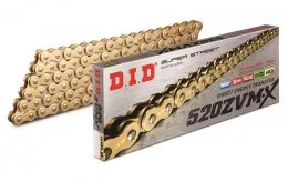Цепь DID 520ZVM-X G&G X-Ring золотая усиленная