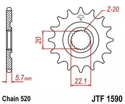 Звезда ведущая JTF1590