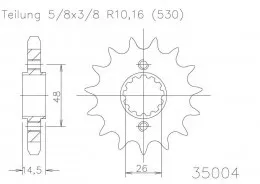 Звезда ведущая 50-35004