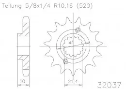 Звезда ведущая 50-32037