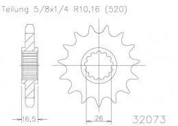 Звезда ведущая 50-32073