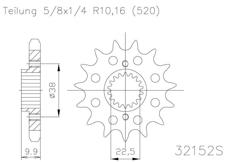Звезда ведущая 50-32152