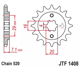 Звезда ведущая JTF1408