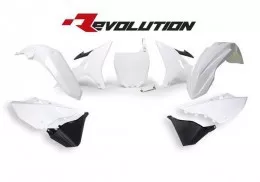 Комплект пластика YZ125-250 02-21 # WR/YZ-X250 16-22 # YZ-X125 20-22 Revolution бело-черный