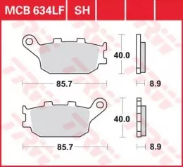 Колодки тормозные дисковые MCB634SH
