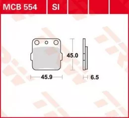 Колодки тормозные дисковые MCB554SI
