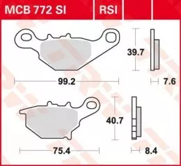 Колодки тормозные дисковые MCB772SI