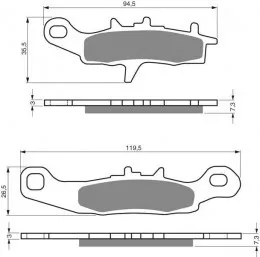Колодки тормозные дисковые 108 K5