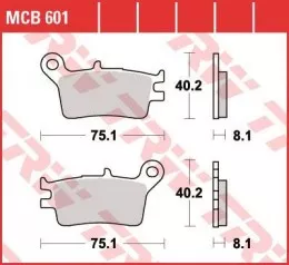 Колодки тормозные дисковые MCB601