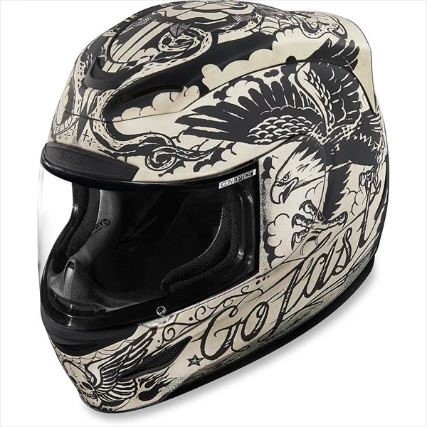 Мотошлем AIRMADA SCRAWL Matte Bone