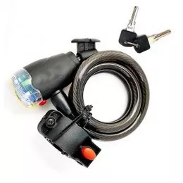 Противоугонный трос с замком с подсветкой 12х1000мм